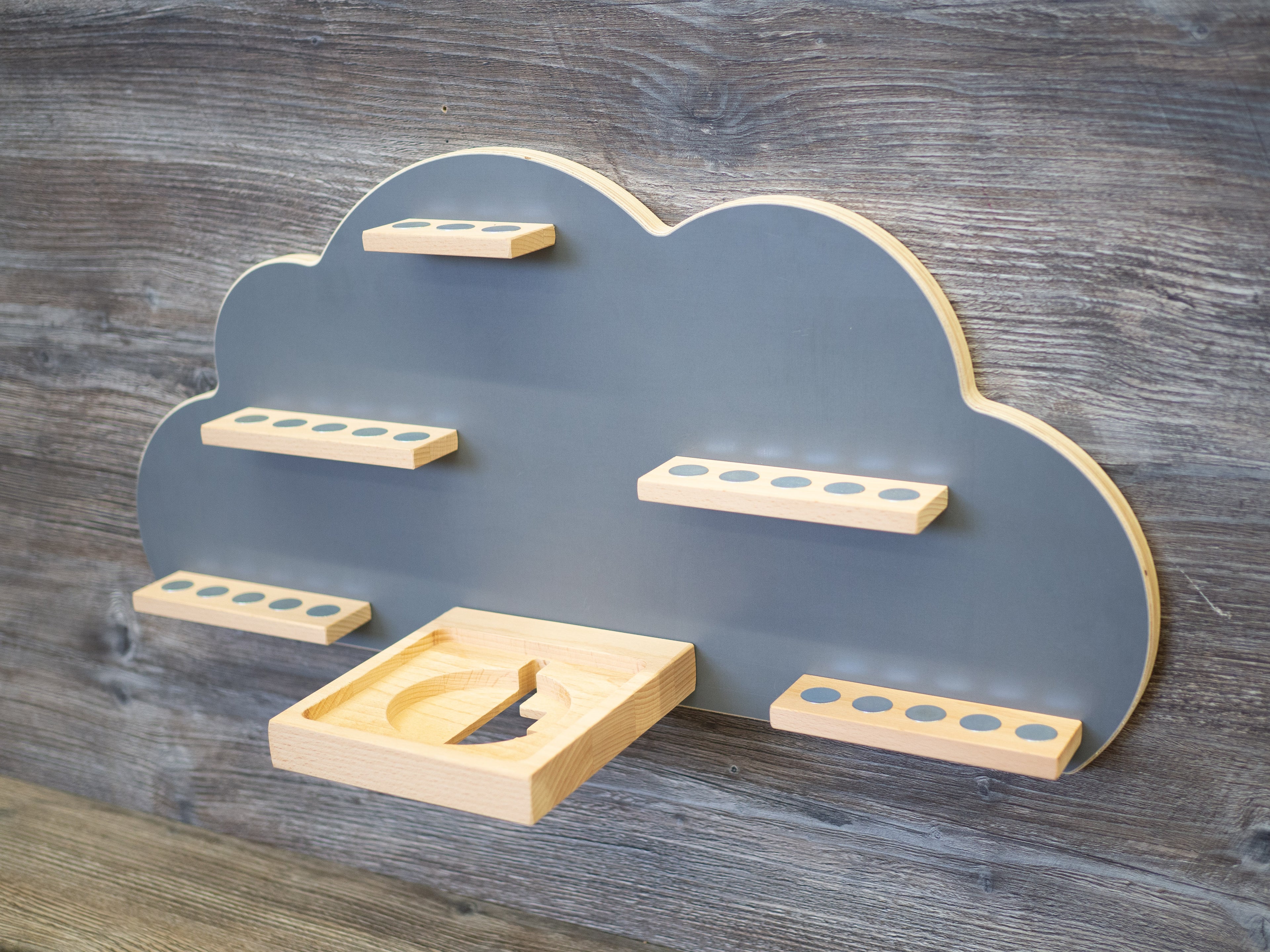 Toniebox-Regal Wolke grau/blau ohne Tonies