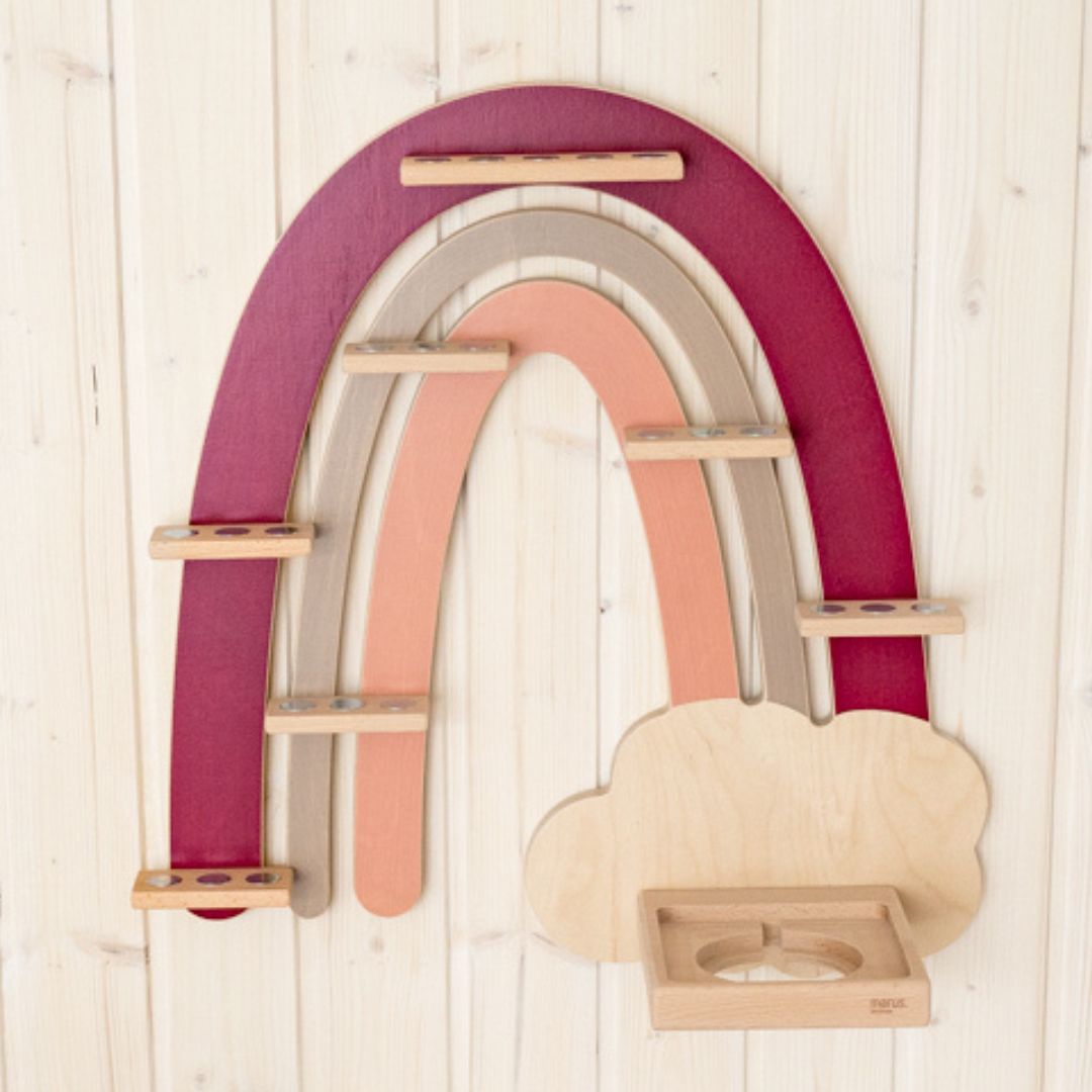 Toniebox-Regal Regenbogen beere/beige ohne Tonies