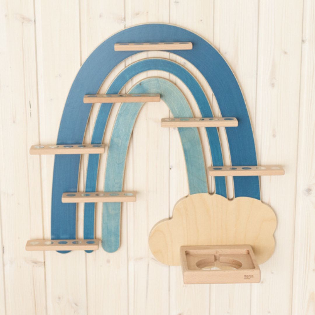 Toniebox-Regal Regenbogen blau ohne Tonies