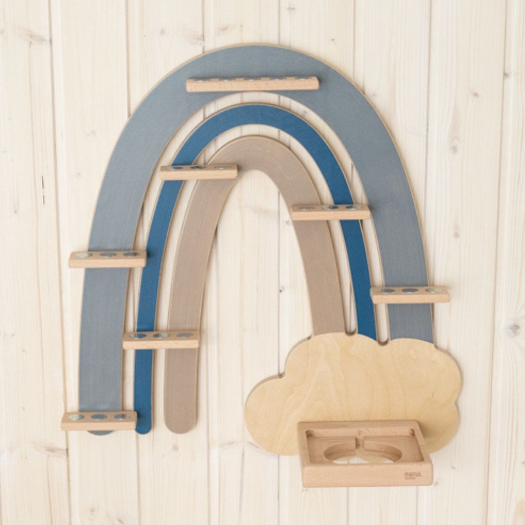 Toniebox-Regal Regenbogen grau/blau ohne Tonie