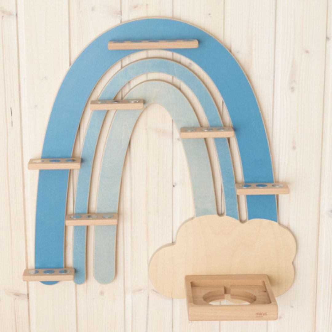 Toniebox-Regal Regenbogen hellblau ohne Tonies