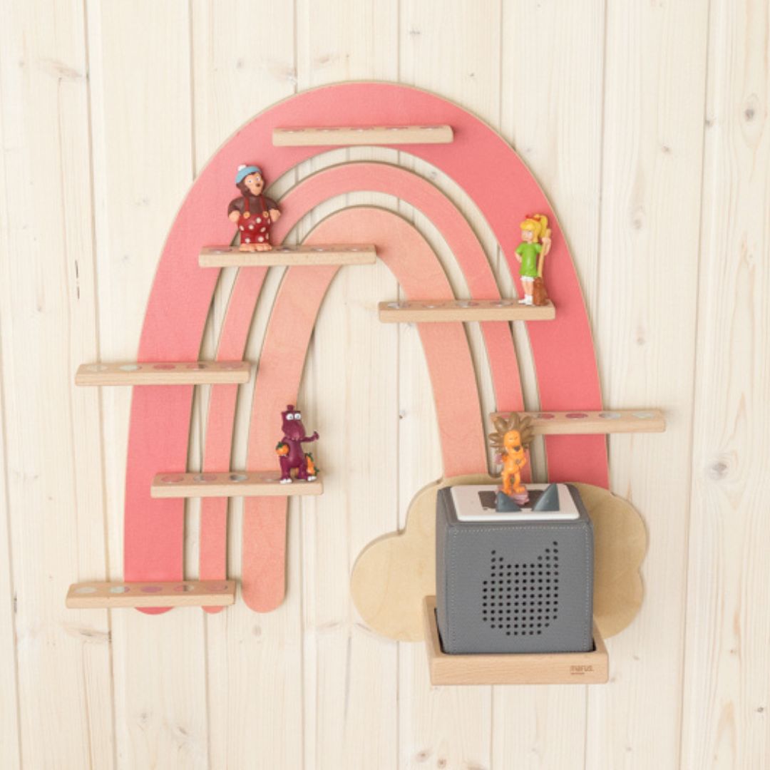 Toniebox-Regal Regenbogen pink-rosa mit Tonies